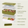 Responsible Products® Classic Bento All-In-One Meal Containers | Gray | Washable &; Reusable Case of 6 - Image 3