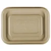 World Centric Lid for 6.5" x 5" Fiber Tray | Natural Plant Fiber | Compostable Case of 600
