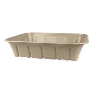 World Centric Half Size (120 oz) Compostable Fiber Catering Pan | PLA Lined Case of 200